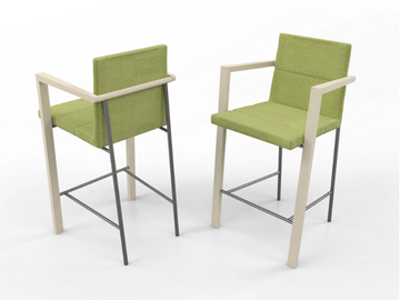 SIRIO - High fabric stool with footrest by ESTEL GROUP