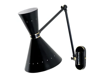 DIVA - Adjustable LED painted metal and brass wall lamp by Estro