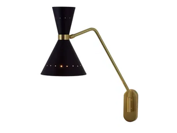 DIVA - LED painted metal and brass wall lamp by Estro
