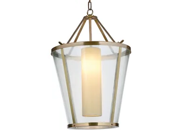 ENOLA - LED plexiglass and brass pendant lamp by Estro