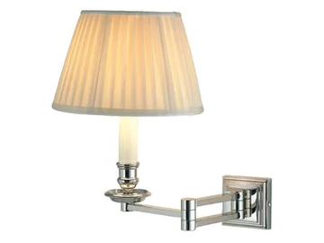 KURIA - Adjustable LED brass and fabric wall lamp by Estro