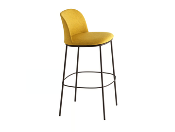 AGAMI 1152 - High fabric stool with footrest by Et al.