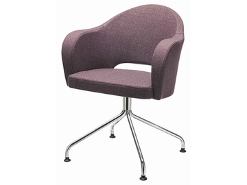 AGATHA 048 - Upholstered with 4-spoke base easy chair with armrests by Et al.