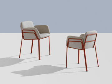 ARI 1320 - Upholstered fabric chair with armrests by Et al.