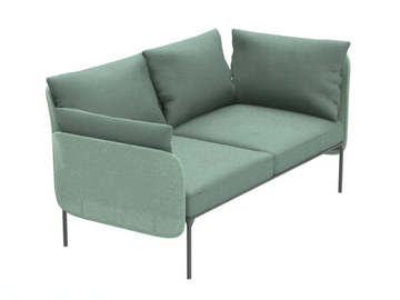 BLOOM 1210 DX/SX - 2 seater fabric sofa by Et al.