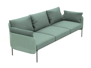BLOOM 1217 - 3 seater fabric sofa by Et al.