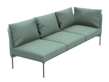 BLOOM 1220 DX/SX - Modular 3 seater fabric sofa by Et al.