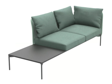 BLOOM 1233 DX/SX - Modular 2 seater fabric sofa by Et al.
