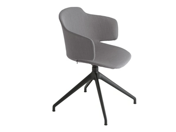 CLASSY 1087M - Swivel trestle-based fabric chair with armrests by Et al.