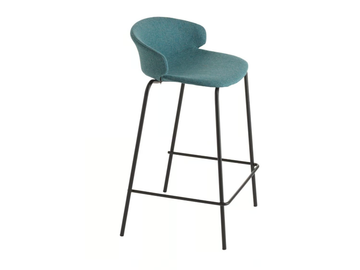 CLASSY 1092BM - High fabric stool with back by Et al.