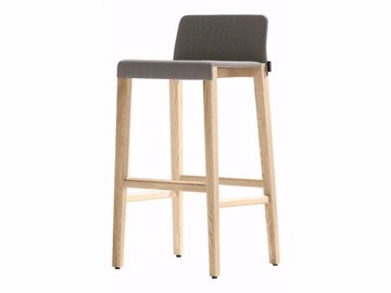 DALTON 663 - High fabric stool with footrest by Et al.