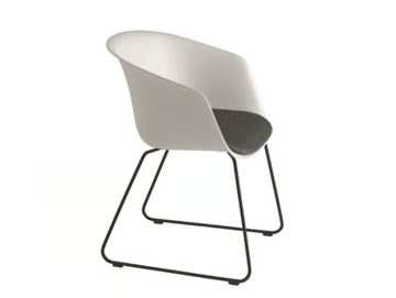 DUNK 1192N - Sled base polypropylene chair with integrated cushion by Et al.