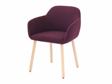 MYRA 657 - Fabric chair with armrests by Et al.