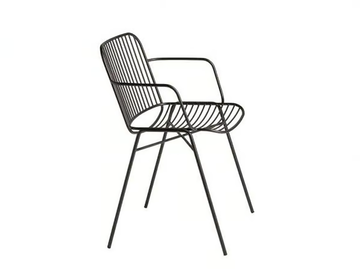 SHADE 626 - Steel chair with armrests by Et al.