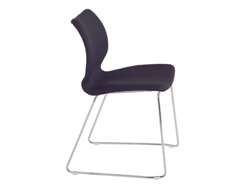 UNI 552M - Sled base upholstered polypropylene chair by Et al.