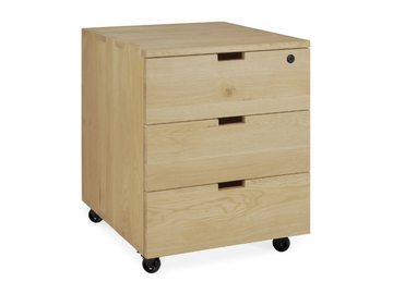 BILLY - Oak office drawer unit with lock by Ethnicraft