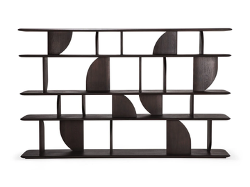 GEOMETRIC - Open teak bookcase by Ethnicraft