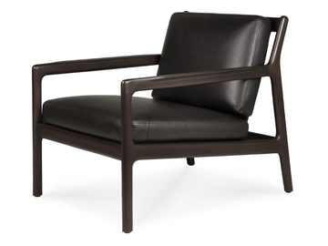 JACK - Leather armchair with armrests by Ethnicraft