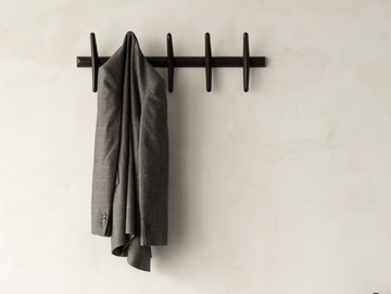MAHOGANY PI - Wall-mounted mahogany coat rack by Ethnicraft