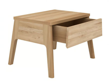 OAK AIR - Rectangular oak bedside table with drawers by Ethnicraft