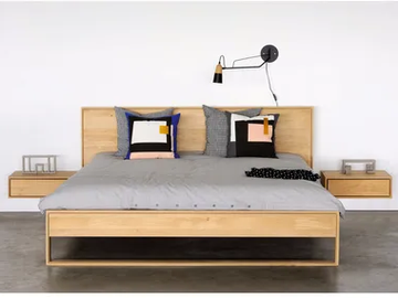 OAK NORDIC II - Oak double bed by Ethnicraft