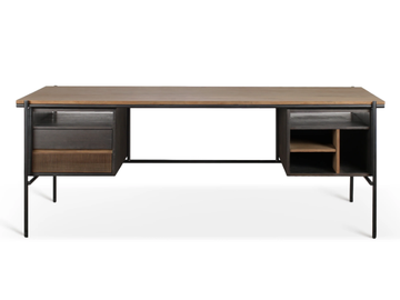 OSCAR - Rectangular oak writing desk with drawers by Ethnicraft