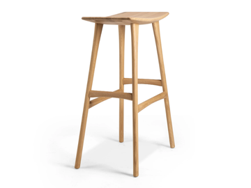 OSSO - High oak stool with footrest by Ethnicraft