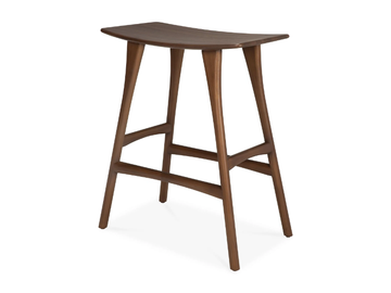 OSSO - High teak stool with footrest by Ethnicraft