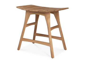 OSSO - Teak garden stool with footrest by Ethnicraft
