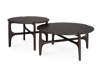 PI - Low round mahogany coffee table by Ethnicraft