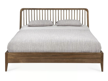 RECLAIMED TEAK SPINDLE - Teak double bed by Ethnicraft