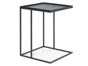 SQUARE TRAY SIDE TABLE - Wooden and metal high side table by Ethnicraft