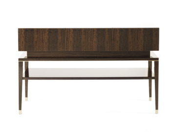 TIBESTI - Rectangular eucalyptus console table with shelving by ETRO Home Interiors