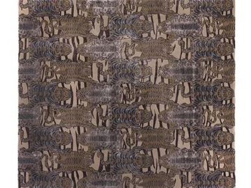 TINGRI - Patterned square wool and bamboo silk rug by ETRO Home Interiors