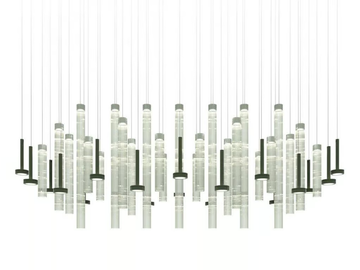 ASTRACT - LED glass and aluminium pendant lamp by Euroluce Lampadari