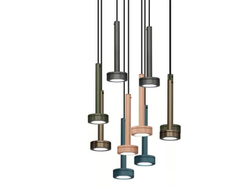 ASTRAL COOLORS - LED aluminium pendant lamp by Euroluce Lampadari