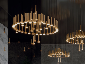 ASTRAL - LED metal chandelier by Euroluce Lampadari