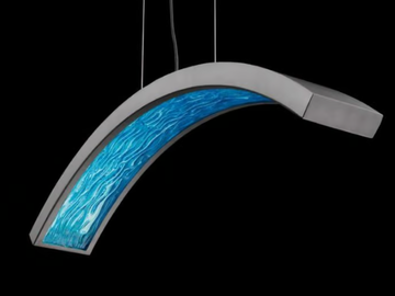 BRIDGE - LED glass and metal pendant lamp by Euroluce Lampadari
