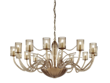 INTRECCIO - Glass chandelier by Euroluce Lampadari