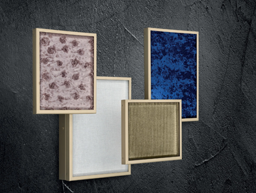 QUADRO - LED glass and fabric wall lamp by Euroluce Lampadari