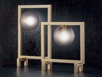 RHYTHM - Metal and pyrex table lamp by Euroluce Lampadari