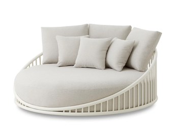 CASK OUTDOOR - Round fabric and aluminium garden bed by EXPORMIM