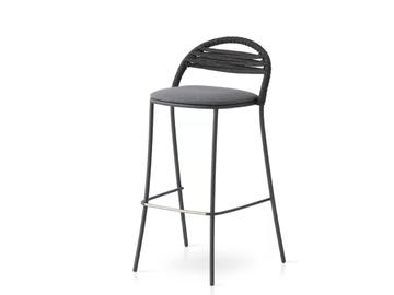 PETALE - High garden stool with back by EXPORMIM