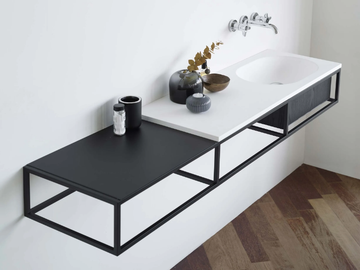 FRAME - Wall-mounted console sink with drawers by Ex.t