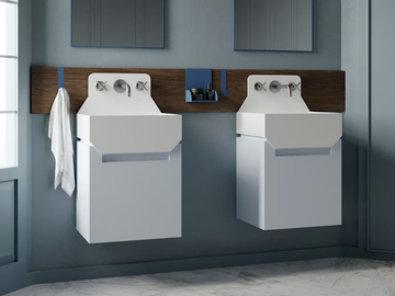 FRIEZE ONE CABINET - Wall-mounted vanity unit by Ex.t