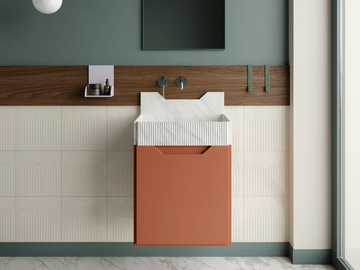 FRIEZE TWO LINED - Wall-mounted vanity unit by Ex.t