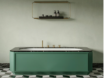 NOSTALGIA - Rectangular bathtub with marine plywood shell by Ex.t