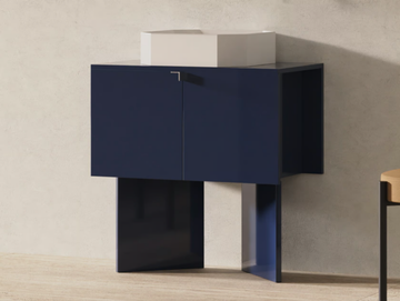 ORIGAMI - Floor-standing single vanity unit with doors by Ex.t