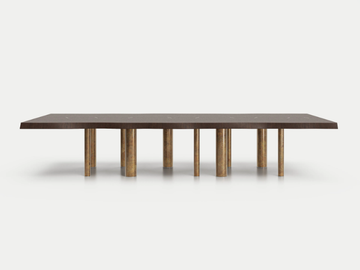 10TH JOINT - Rectangular mahogany garden table by Exteta