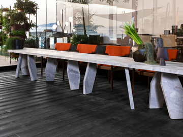 10TH JOINT - Rectangular marble garden table by Exteta